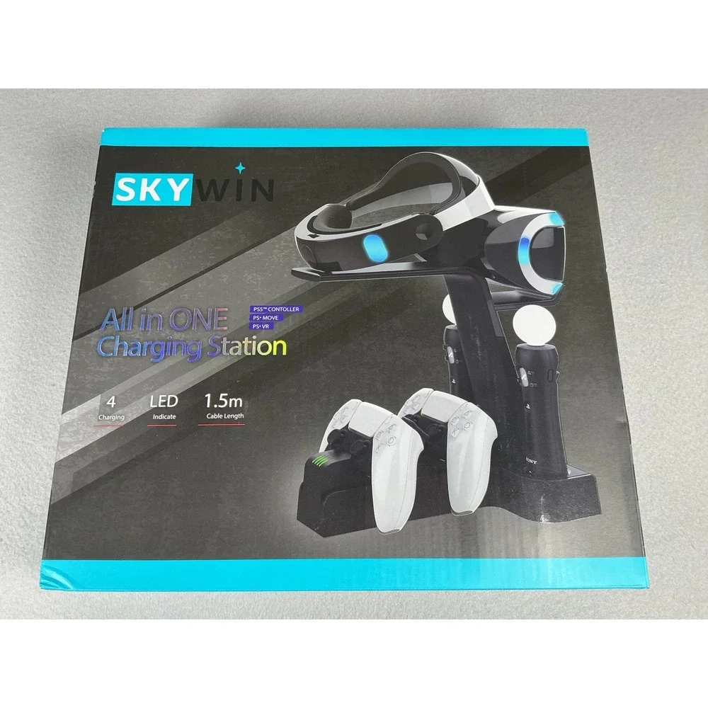 Skywin‎ PSVR Charging Station PS5 Controller Stand Dock All in One NEW